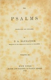 Cover of: The Psalms translated and explained