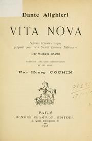 Cover of: Vita nova by Dante Alighieri