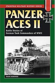 Cover of: Panzer Aces II: Battle Stories of German Tank Commanders in World War II (Stackpole Military History Series)