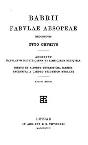 Fabulae Aesopeae by Babrius.