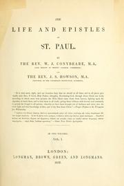 Cover of: The life and epistles of St. Paul