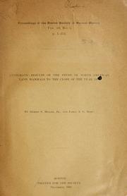 Cover of: Systematic results of the study of North American land mammals to the close of the year 1900 by Gerrit S. Miller
