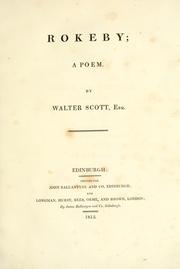 Cover of: Rokeby by Sir Walter Scott