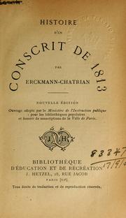 Cover of: Histoire d'un conscrit de 1813.