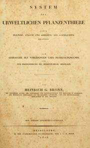 Cover of: System der Urweltlichen pflanzenthiere durch diagnose by Heinrich Georg Bronn