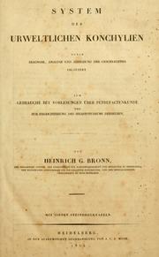 Cover of: System der urweltlichen Konchylien by Heinrich Georg Bronn