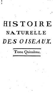 Cover of: Histoire naturelle des oiseaux