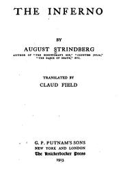 Cover of: The Inferno by August Strindberg, Claud Field