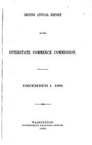 Cover of: Annual Report of the Interstate Commerce Commission