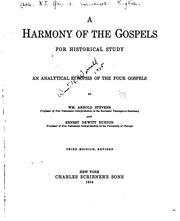 Cover of: A Harmony of the Gospels for Historical Study: An Analytical Synopsis of the Four Gospels
