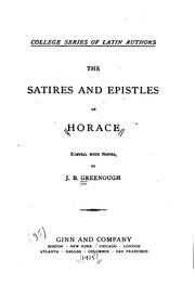 Cover of: The Satires and epistles of Horace