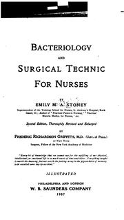 Cover of: Bacteriology and surgical technic for nurses by Emily Marjory Armstrong Stoney