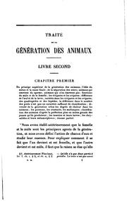 Cover of: Traité de la génération des animaux