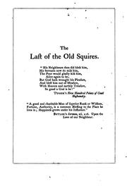 Cover of: The last of the old squires; a sketch by Cedric Oldacre