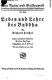 Cover of: Leben und Lehre des Buddha by Richard Pischel, Heinrich Lüders