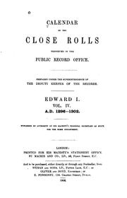 Cover of: Calendar of the Close Rolls Preserved in the Public Record Office: Prepared Under the ... by William Henry Stevenson, Great Britain Court of Chancery, H. C. Maxwell Lyte, Great Britain Public Record Office