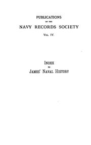 Cover of: Index to James' Naval History, Edition 1886;