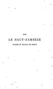 Cover of: Sur le Haut-Zambèze: voyages et travaux de mission by François Coillard