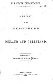 Cover of: A Report on the Resources of Iceland and Greenland