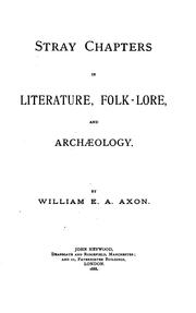 Cover of: Stray Chapters in Literature, Folk-lore, and Archæology