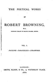 Cover of: The poetical works of Robert Browning
