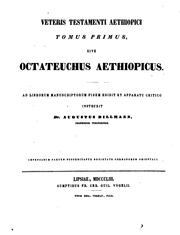 Cover of: Biblia Veteris Testamenti Aethiopica, in quinque tomos distributa