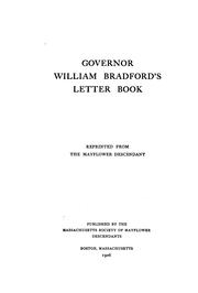 Cover of: Governor William Bradford's Letter Book by William Bradford