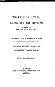 Cover of: Travels in Lycia, Milyas, and the Cibyratis ...