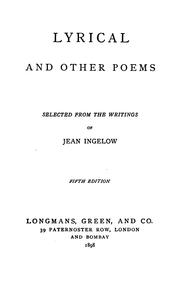 Cover of: Lyrical and Other Poems