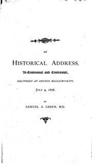 Cover of: An Historical Address, Bi-centennial and Centennial: Delivered July 4, 1876 ...