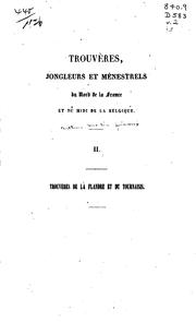 Cover of: Les trouvères de la Flandre et du Tournaisis