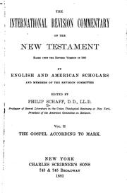 Cover of: The International Revision Commentary on the New Testament