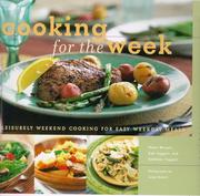 Cooking for the week by Morgan, Diane