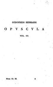 Cover of: Opuscula