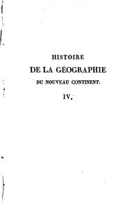 Cover of: Examen critique de l'histoire de la géographie du nouveau continent et des ..