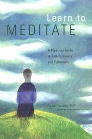 Cover of: Learn to meditate: a practical guide to self-discovery and fulfillment