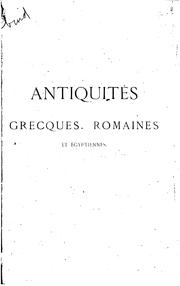 Cover of: Catalogue d'une collection d'antiquités