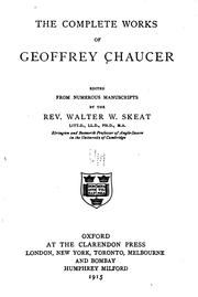 Cover of: The Complete Works of Geoffrey Chaucer by Geoffrey Chaucer, Walter W. Skeat
