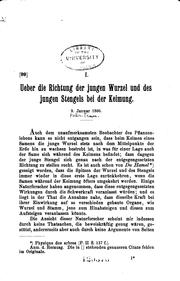 Sechs pflanzenphysiologische Abhandlungen by Sachs, Julius