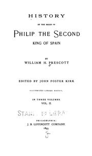 Cover of: History of the Reign of Philip the Second, King of Spain