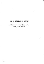 Cover of: At a dollar a year: ripples on the edge of the maelstrom by Robert Lovejoy Raymond, Marshall Jones Company, University Press (Cambridge, Mass .)