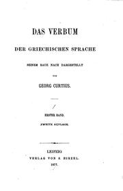 Cover of: Das Verbum der griechischen Sprache seinem baue nach dargestellt