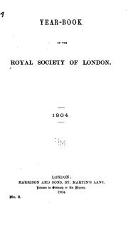 Year-book of the Royal Society of London by Royal Society (Great Britain)