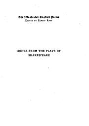 Cover of: Songs from the Plays of Shakespeare by William Shakespeare, Paul Woodroffe , Ernest Rhys