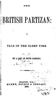 Cover of: The British Partizan: A Tale of the Olden Time