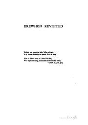 Cover of: Erewhon Revisited Twenty Years Later: Both by the Original Discoverer of the Country and by His Son by Samuel Butler