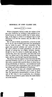 Cover of: Memorial of John Clarke Lee by Edmund Burke Willson