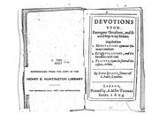 Cover of: Devotions Vpon Emergent Occasions, and Seuerall Steps in My Sicknes: Digested Into I ...