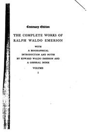 Cover of: Nature ; Addresses and Lectures by Ralph Waldo Emerson