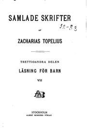 Cover of: Samlade skrifter by Zacharias Topelius